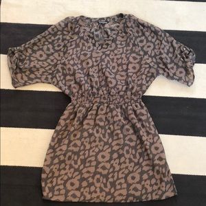 Taupe and Gray Express Cheetah Print Dress
